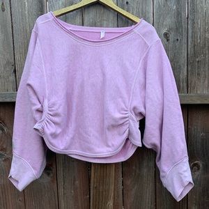 Free People Slouchy Pull Over Sweater Purple/Pink